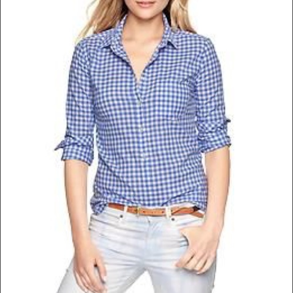 Gap Boyfriend Gingham Shirt